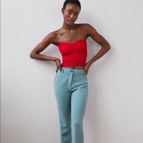 Babaton Tops - Babaton Sculpt Knit Sweetheart Tube Top - red Size Small